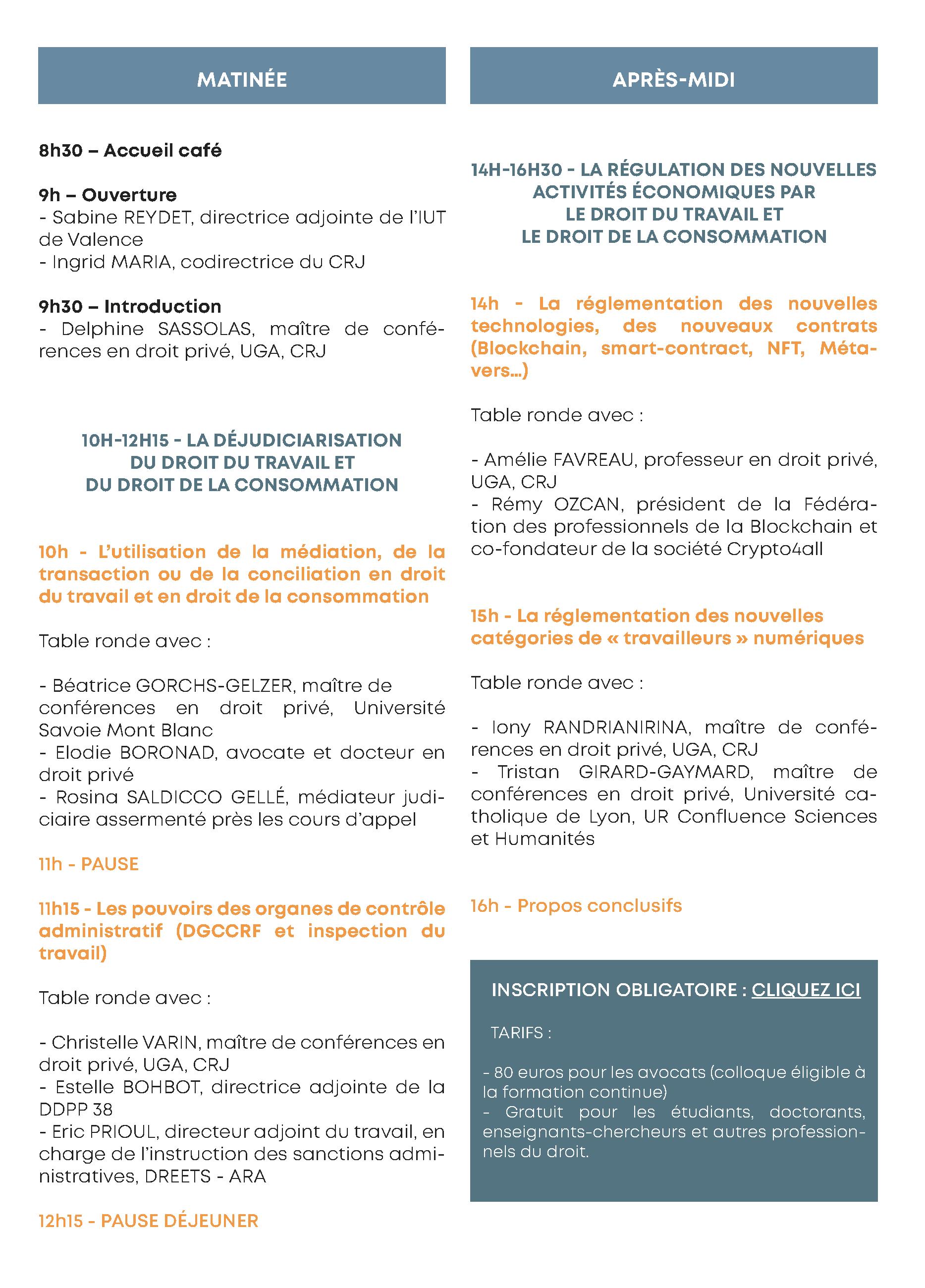 Programme colloque